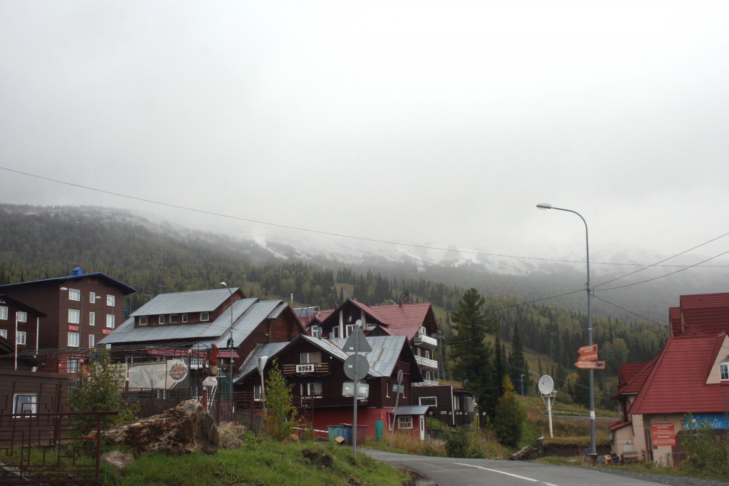 12 сентября выпал первый снег в Шерегеше